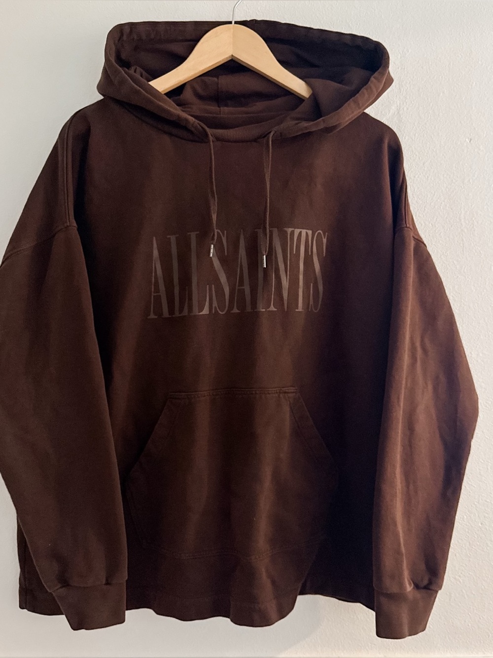 AllSaints Cotton Hoodie Brown